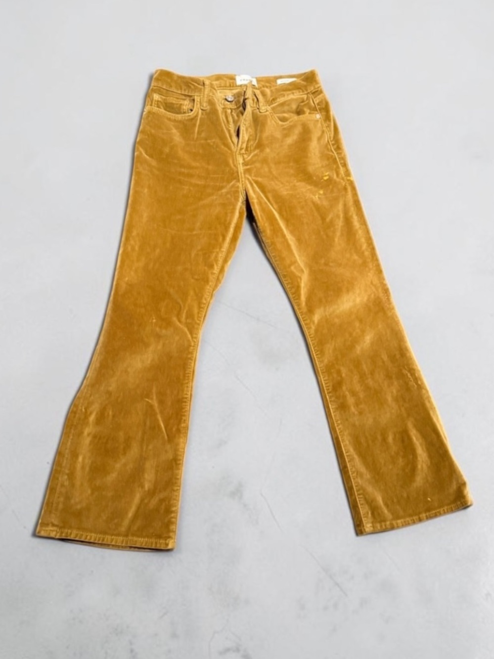 FRAME gold velvet pants